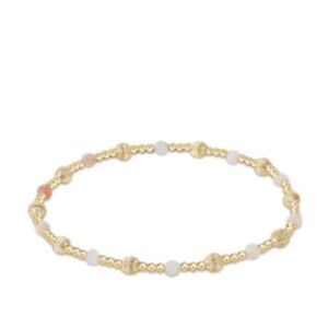 NWT Enewton Dignity Sincerity Pattern 4mm Bead Bracelet Pink Opal